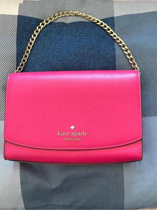 kate spade Handbags - kate spade Hot Pink Leather Shoulder Bag with Gold Chain